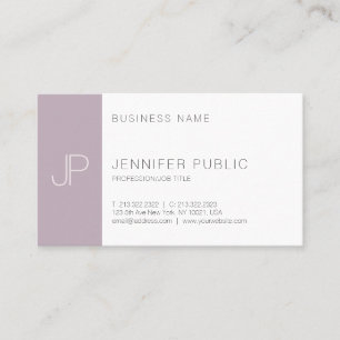 Professional Elegant Simple Design Unique Monogram Business Card