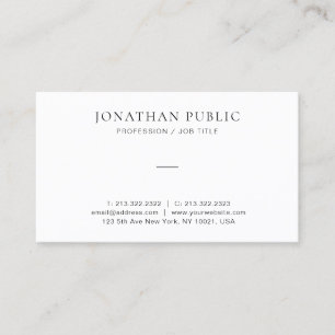 Professional Elegant Simple Modern Minimalist Business Card