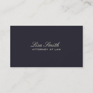 Professional Elegant Simple Plain Attorney Blue Business Card