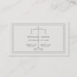 Professional Elegant Simple Plain Attorney Cream Business Card