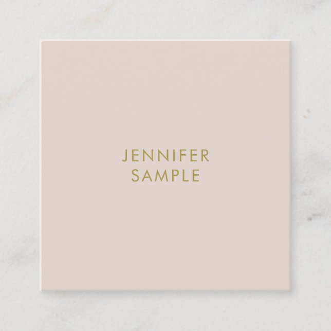 Professional Elegant Simple Template Modern Luxury Square Business Card (Front)