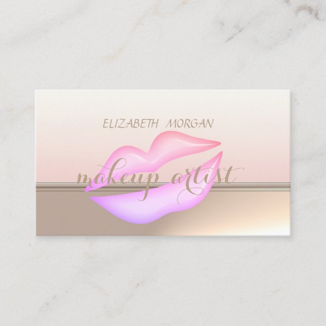 Professional Elegant  Stylish Chic,Lips Business Card (Front)