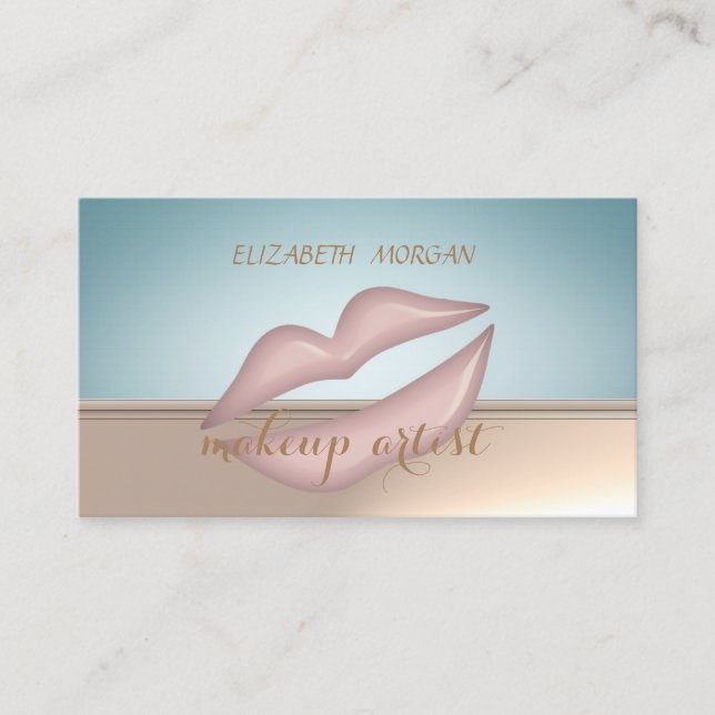 Professional Elegant  Stylish Chic,Lips Business Card (Front)
