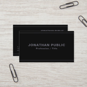 Professional Elegant Template Black & Anthracite Business Card