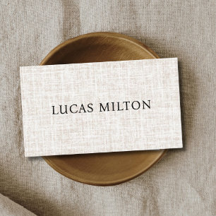 Professional Elegant Texture Beige Consultant Business Card