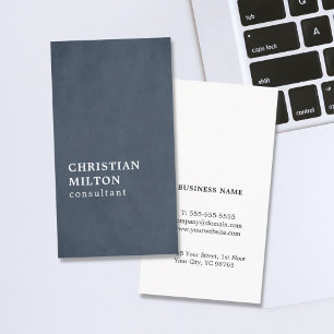 Professional Elegant Texture Blue Consultant Business Card