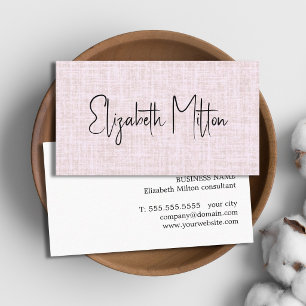 Professional Elegant Texture Rose Pastel Business Card