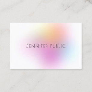 Professional Elegant Trendy Modern Colourful Desig Business Card