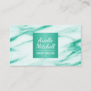 Professional Elegant Turquoise Alabaster Marble Business Card