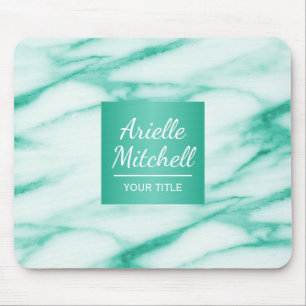 Professional Elegant Turquoise Alabaster Marble Mouse Mat
