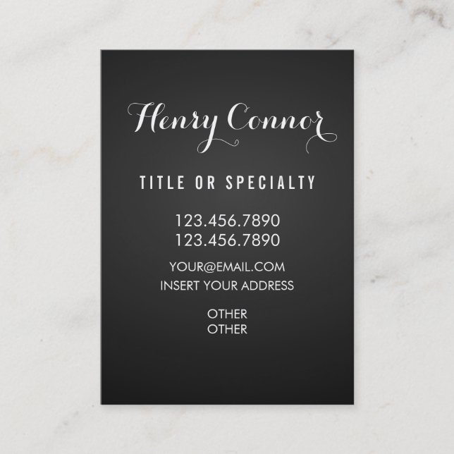 Professional Elegant Vertical Board Business Card (Front)