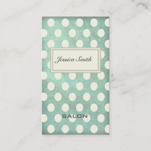 Professional elegant vintage polka dots business card