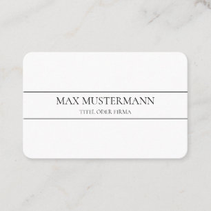 Professional Elegant White Business Card