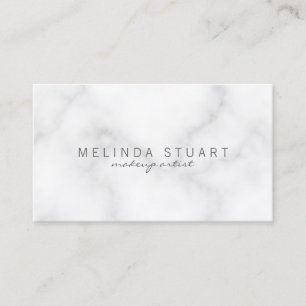 Professional Elegant White Marble Business Card