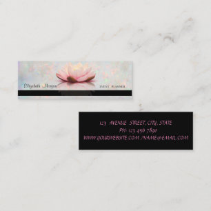  Professional Elegant White Opal,Stripe Lotus  Mini Business Card