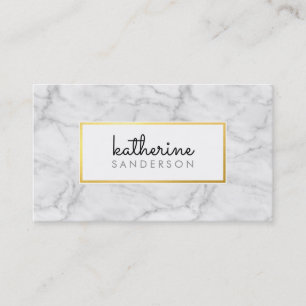 PROFESSIONAL EMBLEM modern marble black faux gold Business Card