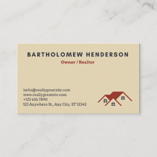 Professional Employee Gold Black Real Estate Business Card