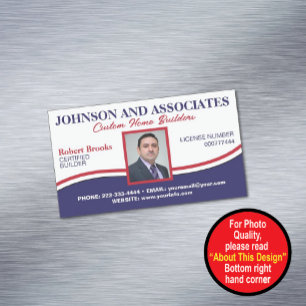 Professional Employee Magnetic Business Cards