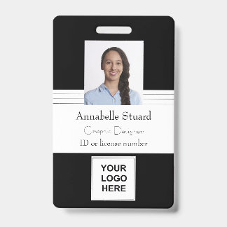 Professional Employee Modern Work Identification ID Badge