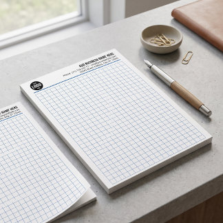 Professional Engineering Grid Custom Company Logo Notepad