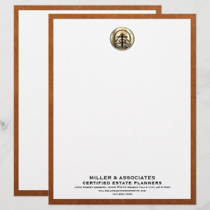 Professional Estate Planner Letterhead Gold Logo