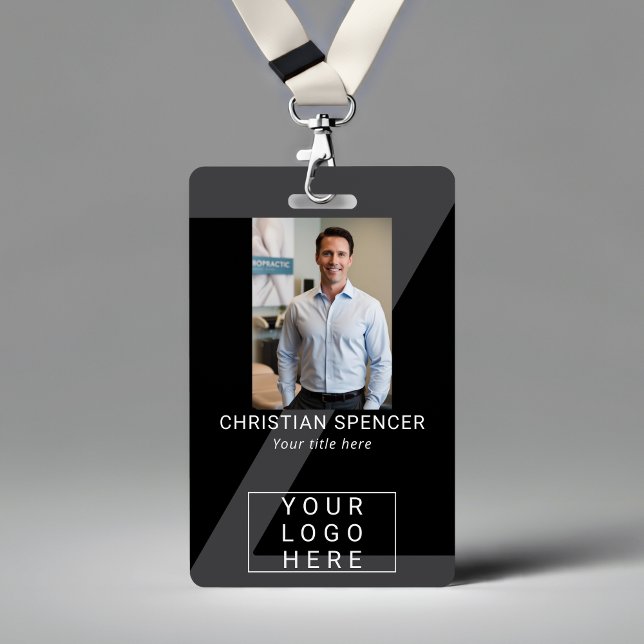 Professional Event ID Lanyard name QR code photo ID Badge (Creator Uploaded)