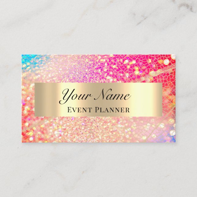 PROFESSIONAL EVENT PLANNER MAKEUP ARTIST GOLD APPOINTMENT CARD (Front)
