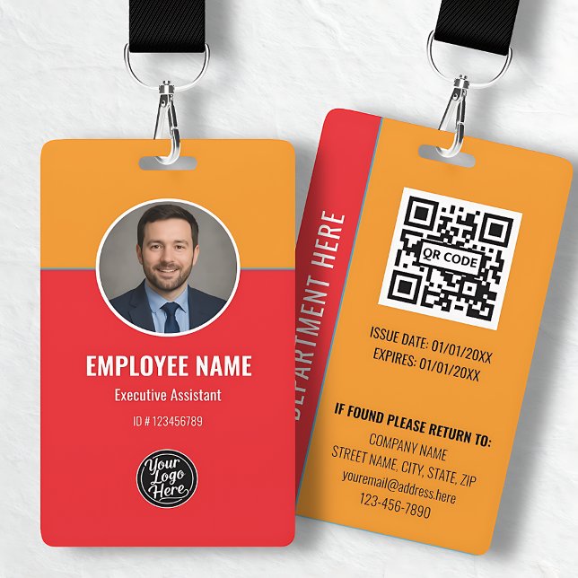 Professional Executive Assistant ID with QR Code Badge (Professional Executive Assistant ID with QR Code Badge)