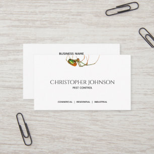 Professional Exterminator Pest Control Custom Logo Business Card