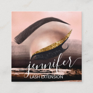 Professional Eyelash Extension Makeup Artist Paint Square Business Card