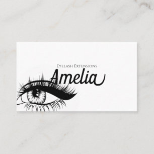 Professional Eyelash Extensions & Microblading Business Card