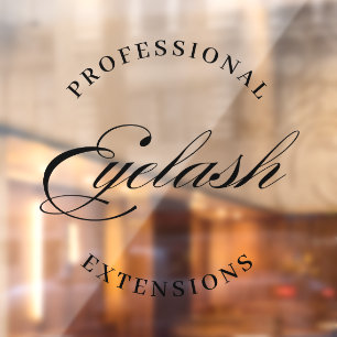 professional eyelash extensions minimal modern  window cling