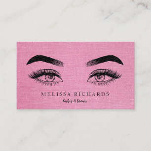 Professional Eyelashes Makeup Artist Black Business Card