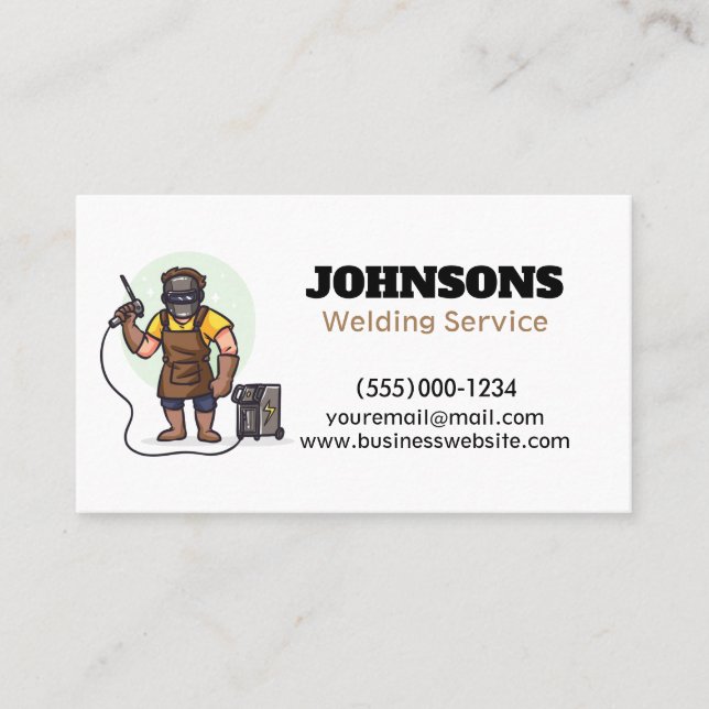 Professional Fabricator Welding Service Business Card (Front)
