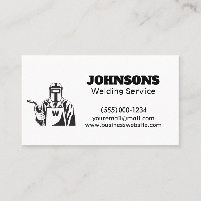 Professional Fabricator Welding Service Business Card (Front)