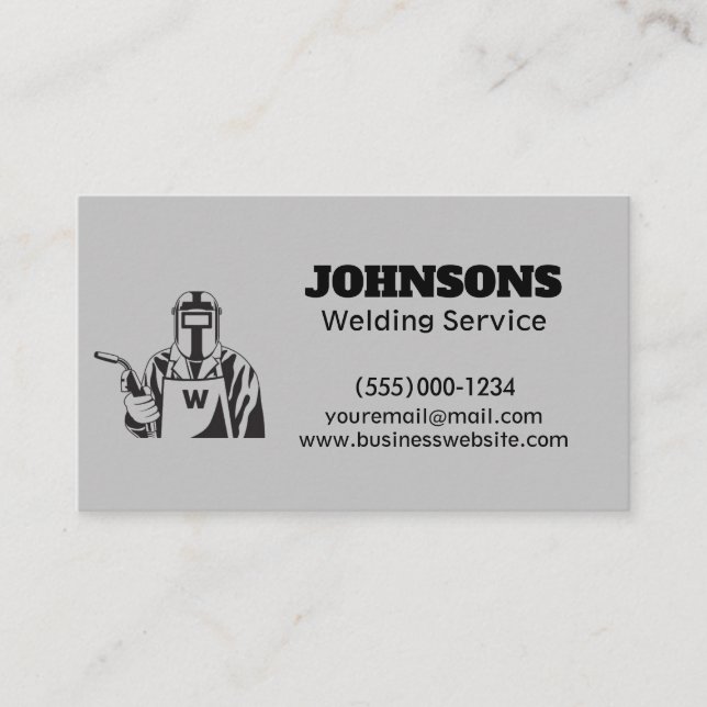 Professional Fabricator Welding Service Business Card (Front)