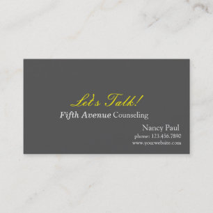 Professional Family, Marriage, Youth Counseling Business Card