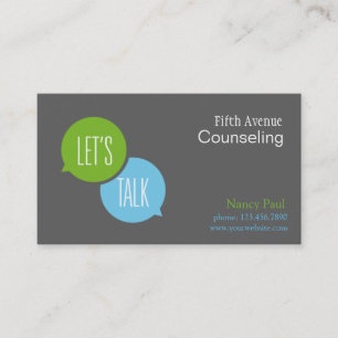 Professional Family, Marriage, Youth Counseling Business Card