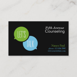 Professional Family, Marriage, Youth Counseling Business Card
