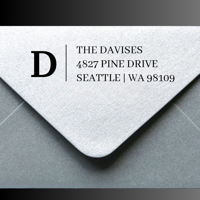 Professional Family Monogram Return Address Stamp (Creator Uploaded)