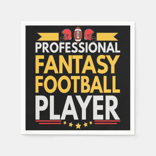 Professional Fantasy Football Player Lovers Gift Napkin (Front)