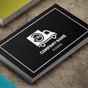 Professional Fast Delivery Shipping Black & White Business Card