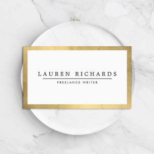 Professional Faux Gold and White Business Card
