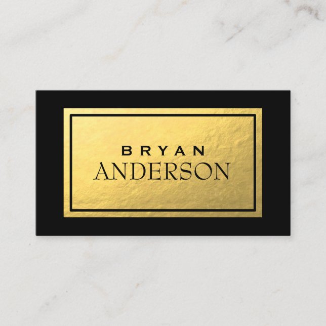 Professional - Faux Gold Foil Business Card (Front)
