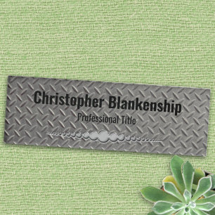 Professional Faux Metal Diamond Plate Name Tag