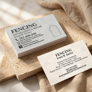 Professional Fence Installation & Repair Services  Business Card