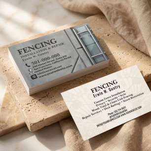 Professional Fence Installation & Repair Services  Business Card