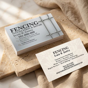 Professional Fence Installation & Repair Services  Business Card