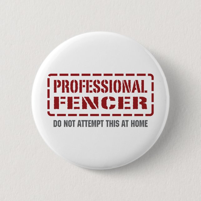 Professional Fencer 6 Cm Round Badge (Front)