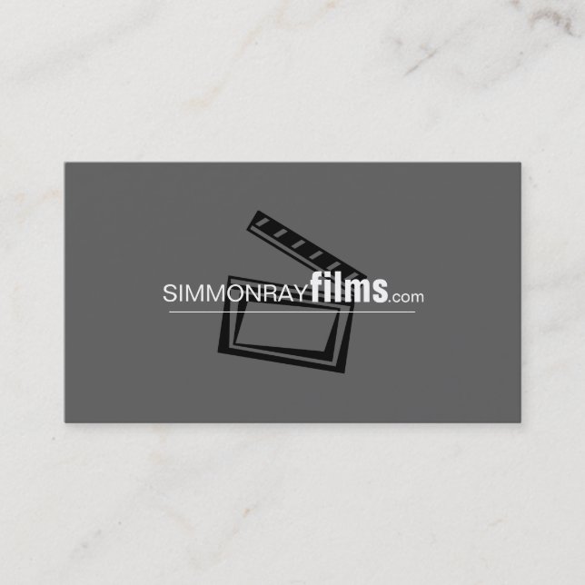 Professional Film Maker, Director Business Card (Front)